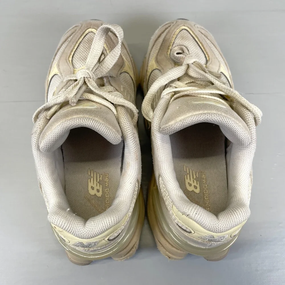 New Balance 9060 Sneakers Small Kids Size 12 Beige Gray Suede Mesh Casual Shoes